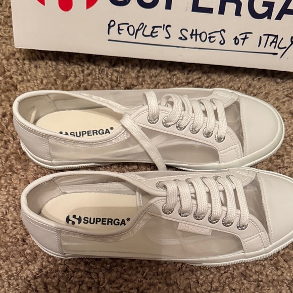 Superga Transparent White Sneakers - Picture 1 of 6